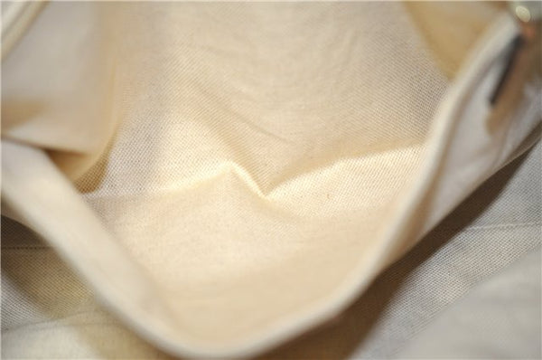 Authentic GUCCI Vintage Sukey Shoulder Tote Bag Leather 211944 Beige 9692F