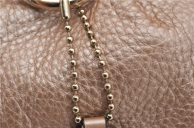 Authentic GUCCI Vintage Sukey Shoulder Tote Bag Leather 211944 Beige 9692F