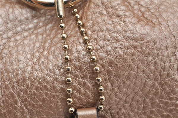 Authentic GUCCI Vintage Sukey Shoulder Tote Bag Leather 211944 Beige 9692F