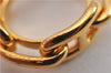 Authentic HERMES Scarf Ring Chaine d Ancre Chain Design Gold Tone Box 9693F