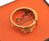Authentic HERMES Scarf Ring Boucle Sellier Belt Design Gold Box 9694F