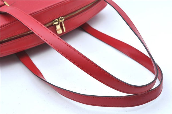Authentic Louis Vuitton Epi Voltaire Shoulder Tote Bag Purse Red M52437 LV 9695D
