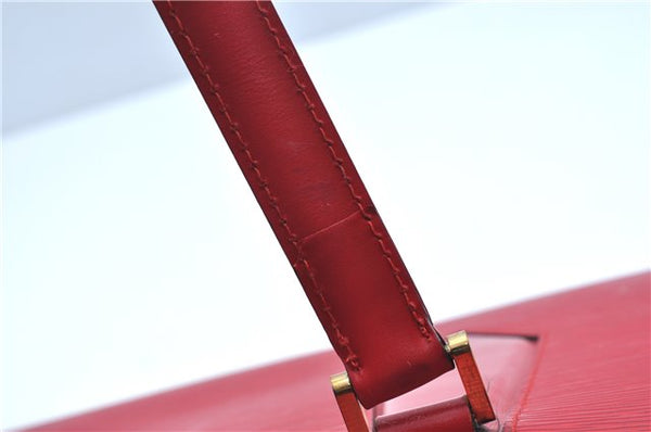 Authentic Louis Vuitton Epi Voltaire Shoulder Tote Bag Purse Red M52437 LV 9695D