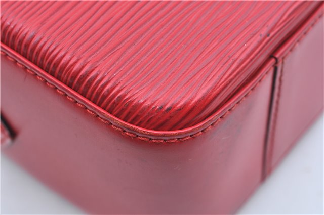 Authentic Louis Vuitton Epi Voltaire Shoulder Tote Bag Purse Red M52437 LV 9695D