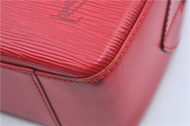 Authentic Louis Vuitton Epi Voltaire Shoulder Tote Bag Purse Red M52437 LV 9695D