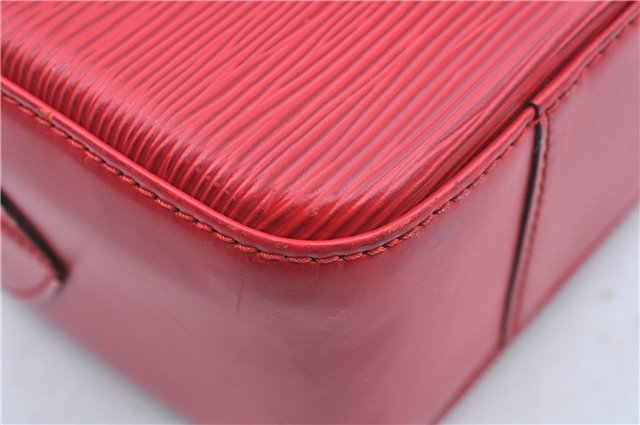 Authentic Louis Vuitton Epi Voltaire Shoulder Tote Bag Purse Red M52437 LV 9695D