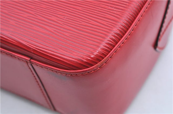 Authentic Louis Vuitton Epi Voltaire Shoulder Tote Bag Purse Red M52437 LV 9695D