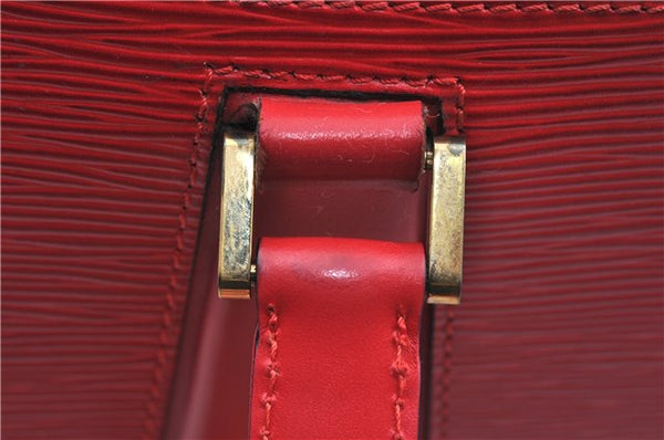 Authentic Louis Vuitton Epi Voltaire Shoulder Tote Bag Purse Red M52437 LV 9695D