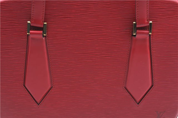 Authentic Louis Vuitton Epi Voltaire Shoulder Tote Bag Purse Red M52437 LV 9695D