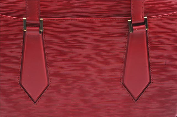Authentic Louis Vuitton Epi Voltaire Shoulder Tote Bag Purse Red M52437 LV 9695D