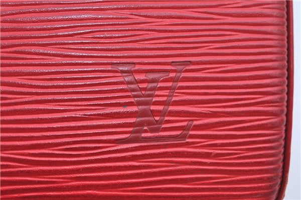 Authentic Louis Vuitton Epi Voltaire Shoulder Tote Bag Purse Red M52437 LV 9695D