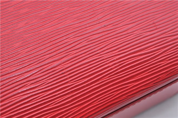 Authentic Louis Vuitton Epi Voltaire Shoulder Tote Bag Purse Red M52437 LV 9695D