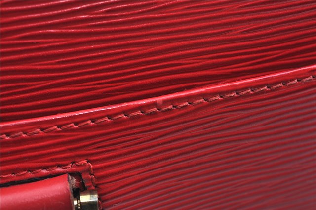 Authentic Louis Vuitton Epi Voltaire Shoulder Tote Bag Purse Red M52437 LV 9695D