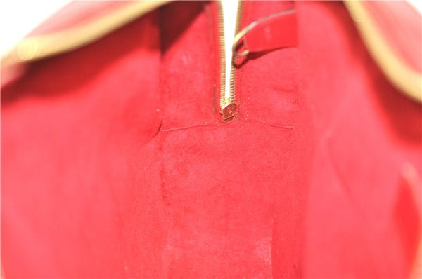 Authentic Louis Vuitton Epi Voltaire Shoulder Tote Bag Purse Red M52437 LV 9695D