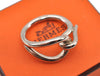 Authentic HERMES Scarf Ring Jumbo Circle Design Silver Box 9695F