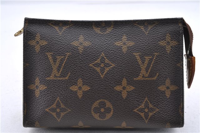 Auth Louis Vuitton Monogram Poche Toilette 15 Cosmetics Pouch M47546 LV 9697C