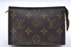 Auth Louis Vuitton Monogram Poche Toilette 15 Cosmetics Pouch M47546 LV 9697C
