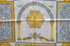 Authentic HERMES Carre 90 Scarf "CIELS BYZANTINS" Silk Yellow Box 9697D