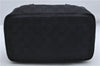 Authentic GUCCI Vanity Hand Bag Purse Canvas Leather 124540 Black 9700D