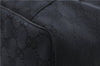 Authentic GUCCI Vanity Hand Bag Purse Canvas Leather 124540 Black 9700D