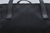 Authentic GUCCI Vanity Hand Bag Purse Canvas Leather 124540 Black 9700D