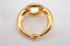 Authentic HERMES Scarf Ring Moris Circle Design Gold 9700F