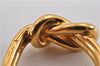 Authentic HERMES Scarf Ring Atame Circle Knot Design Gold Tone 9702F