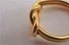 Authentic HERMES Scarf Ring Atame Circle Knot Design Gold Tone 9702F
