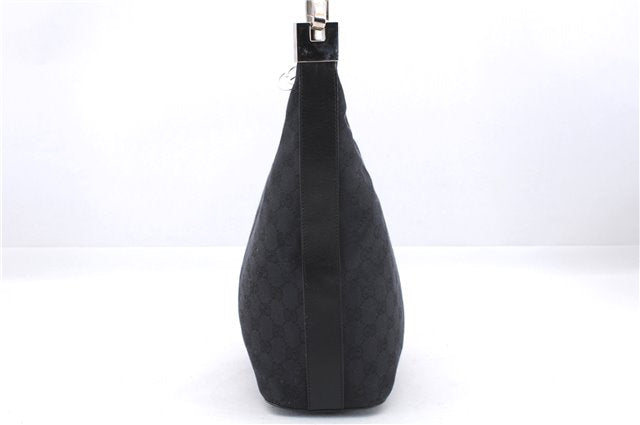 Authentic GUCCI Shoulder Hand Bag Purse GG Canvas Leather 0013814 Black 9704D