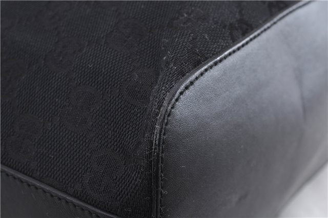 Authentic GUCCI Shoulder Hand Bag Purse GG Canvas Leather 0013814 Black 9704D