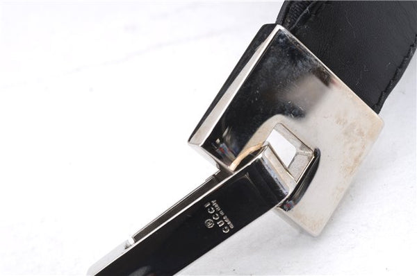 Authentic GUCCI Shoulder Hand Bag Purse GG Canvas Leather 0013814 Black 9704D