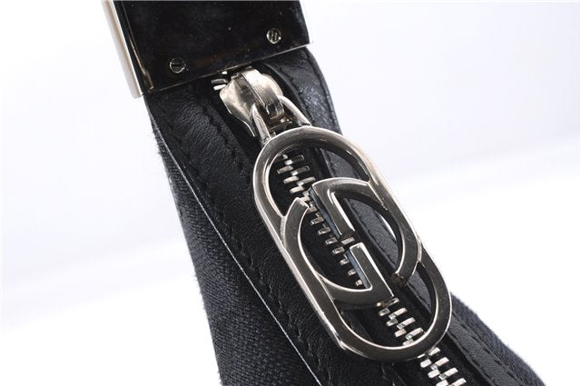 Authentic GUCCI Shoulder Hand Bag Purse GG Canvas Leather 0013814 Black 9704D