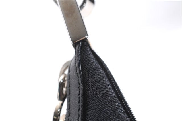 Authentic GUCCI Shoulder Hand Bag Purse GG Canvas Leather 0013814 Black 9704D