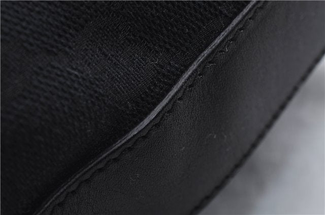 Authentic GUCCI Shoulder Hand Bag Purse GG Canvas Leather 0013814 Black 9704D