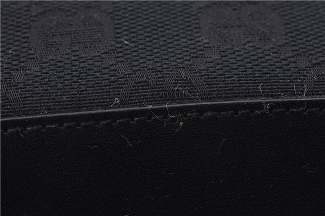 Authentic GUCCI Shoulder Hand Bag Purse GG Canvas Leather 0013814 Black 9704D