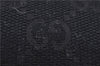 Authentic GUCCI Shoulder Hand Bag Purse GG Canvas Leather 0013814 Black 9704D