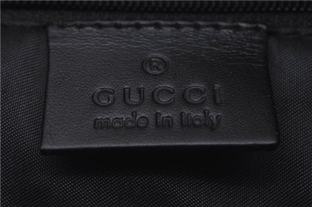 Authentic GUCCI Shoulder Hand Bag Purse GG Canvas Leather 0013814 Black 9704D