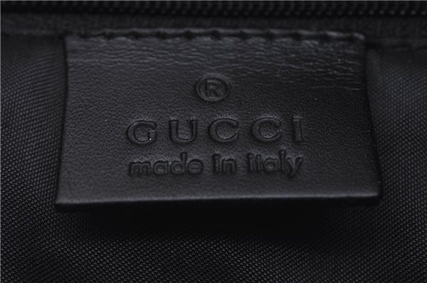 Authentic GUCCI Shoulder Hand Bag Purse GG Canvas Leather 0013814 Black 9704D