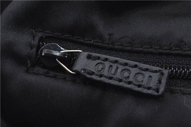 Authentic GUCCI Shoulder Hand Bag Purse GG Canvas Leather 0013814 Black 9704D