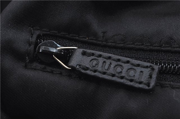 Authentic GUCCI Shoulder Hand Bag Purse GG Canvas Leather 0013814 Black 9704D