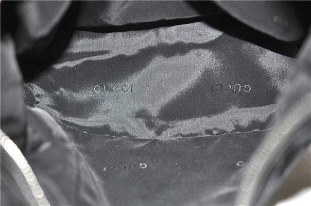 Authentic GUCCI Shoulder Hand Bag Purse GG Canvas Leather 0013814 Black 9704D