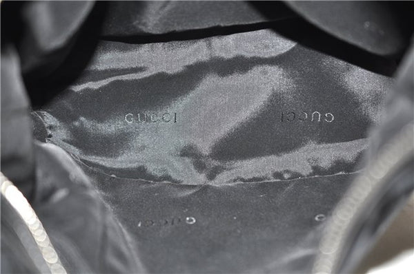 Authentic GUCCI Shoulder Hand Bag Purse GG Canvas Leather 0013814 Black 9704D