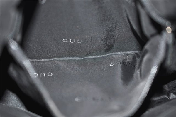 Authentic GUCCI Shoulder Hand Bag Purse GG Canvas Leather 0013814 Black 9704D