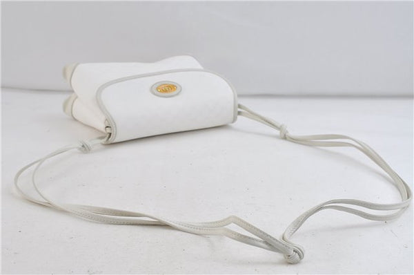Authentic GUCCI Micro GG PVC Leather Shoulder Cross Body Bag Purse White 9705C