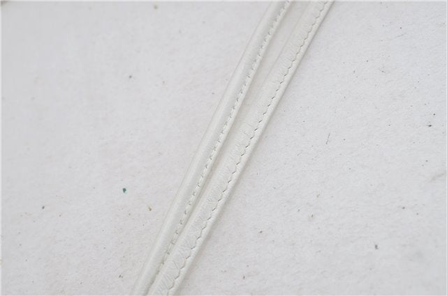 Authentic GUCCI Micro GG PVC Leather Shoulder Cross Body Bag Purse White 9705C