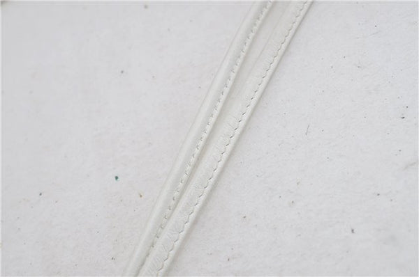 Authentic GUCCI Micro GG PVC Leather Shoulder Cross Body Bag Purse White 9705C