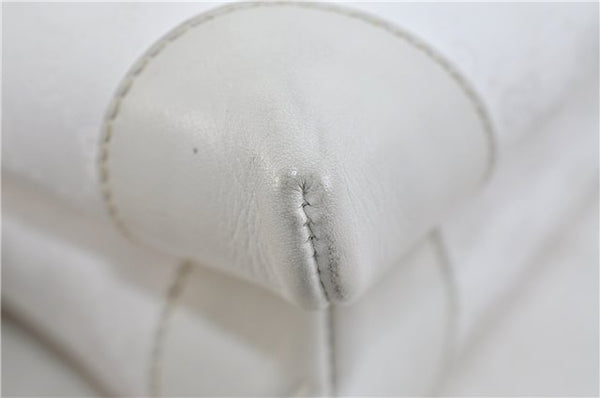Authentic GUCCI Micro GG PVC Leather Shoulder Cross Body Bag Purse White 9705C