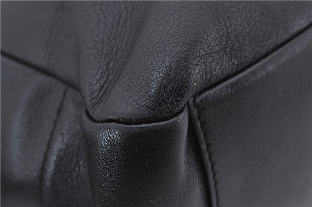 Authentic PRADA Leather Shoulder Hand Bag Purse Black 9705D