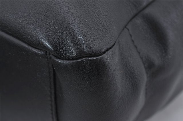 Authentic PRADA Leather Shoulder Hand Bag Purse Black 9705D