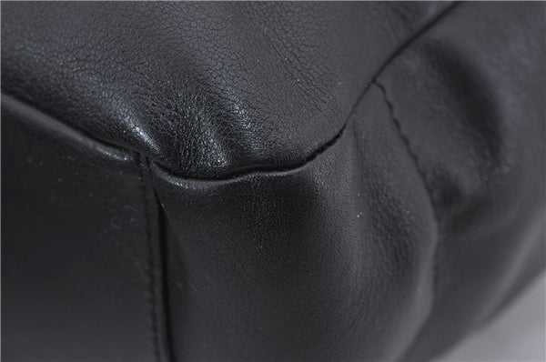 Authentic PRADA Leather Shoulder Hand Bag Purse Black 9705D